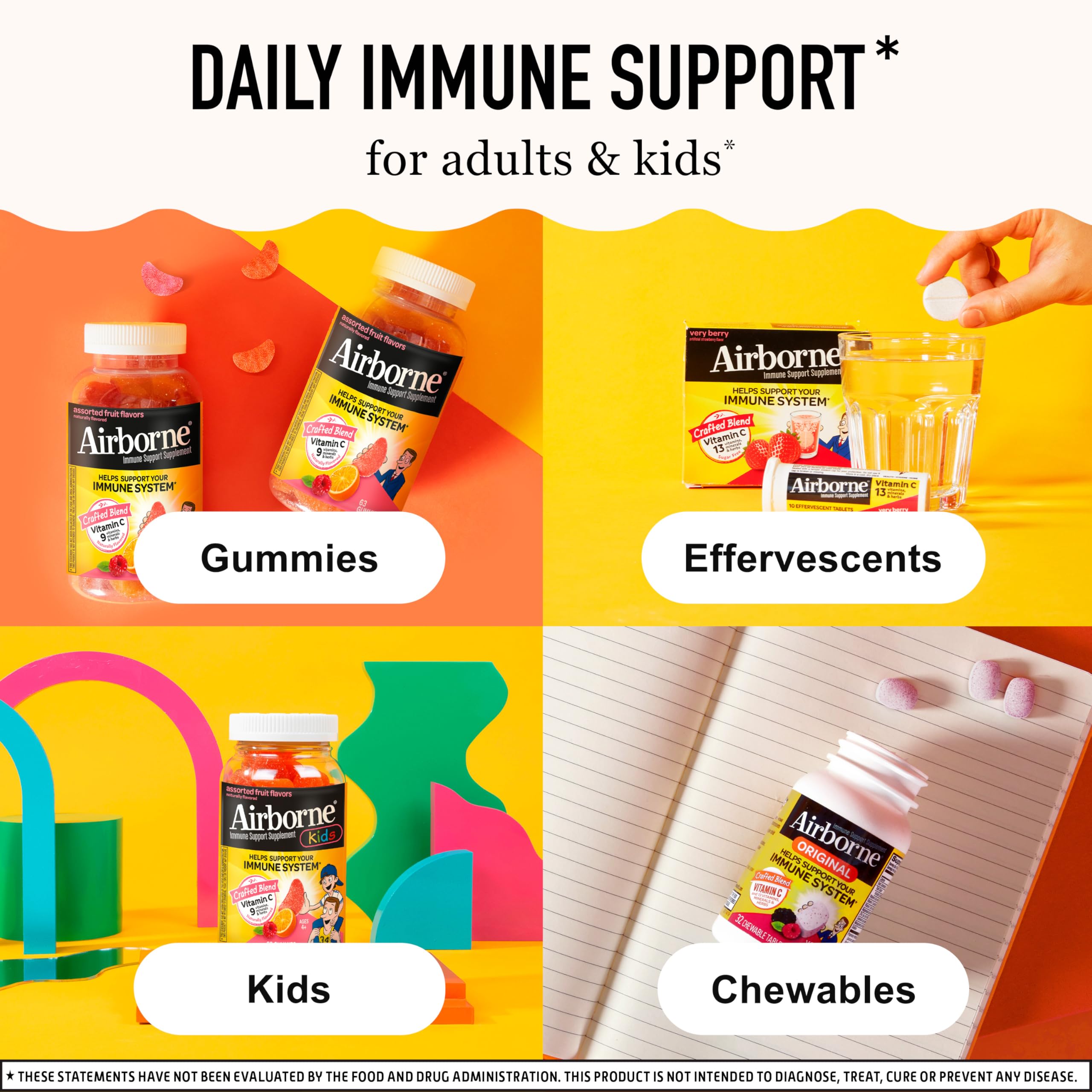 Airborne Original Gummies showing serving size