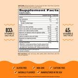 Airborne Original Gummies side view with nutritional information