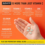 Airborne Vitamin C chewable tablets back view with ingredient list
