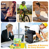 AirVigor Electrolyte Collagen Drink Mix with gym accessories