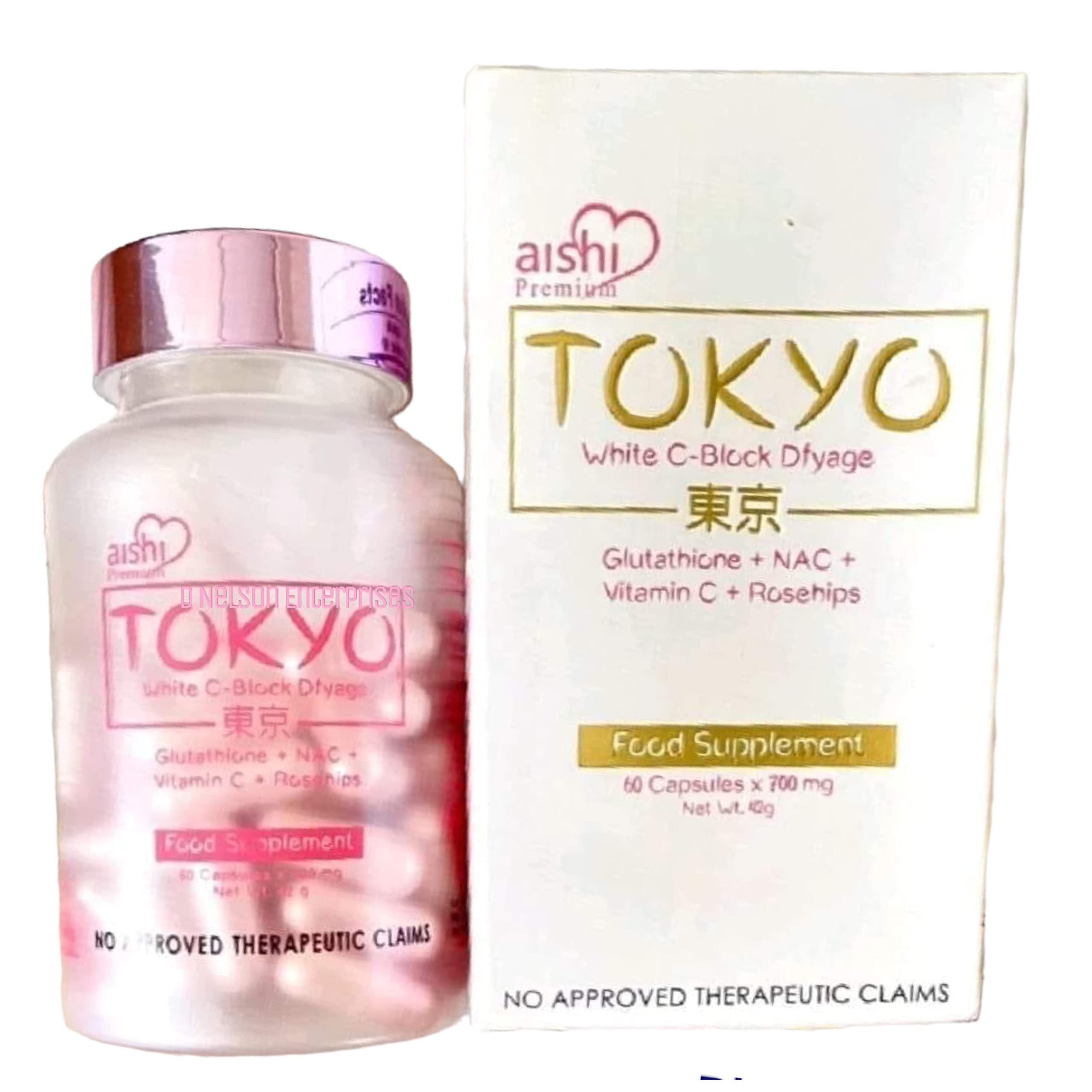 Aishi Premium Tokyo Glutathione 60 capsules front view