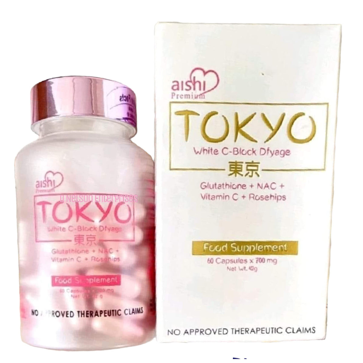 Aishi Premium Tokyo Glutathione 60 capsules front view