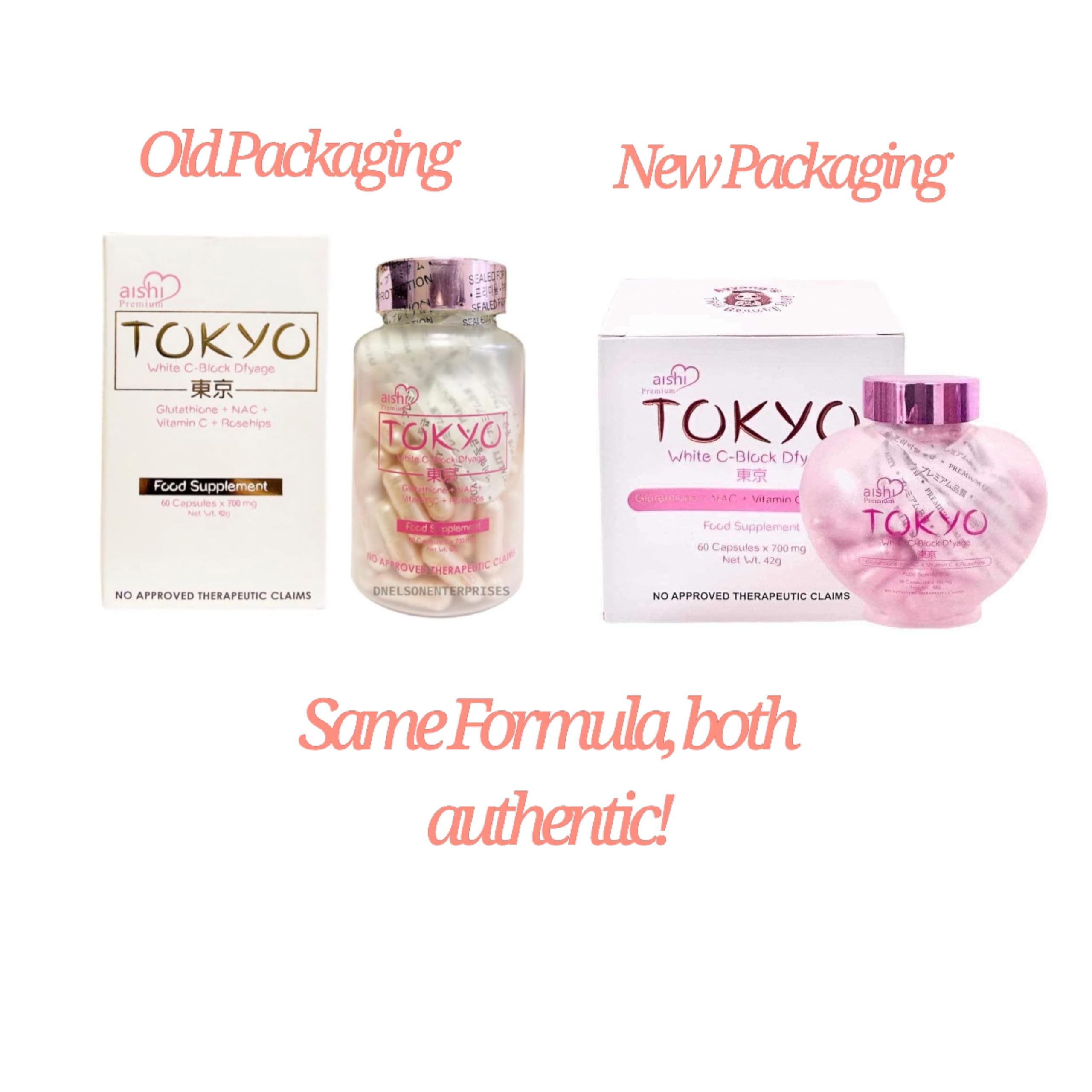 Aishi Premium Tokyo Glutathione bottle with capsules