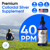 AISOMVA Colloidal Silver Liquid 40ppm side view showing label