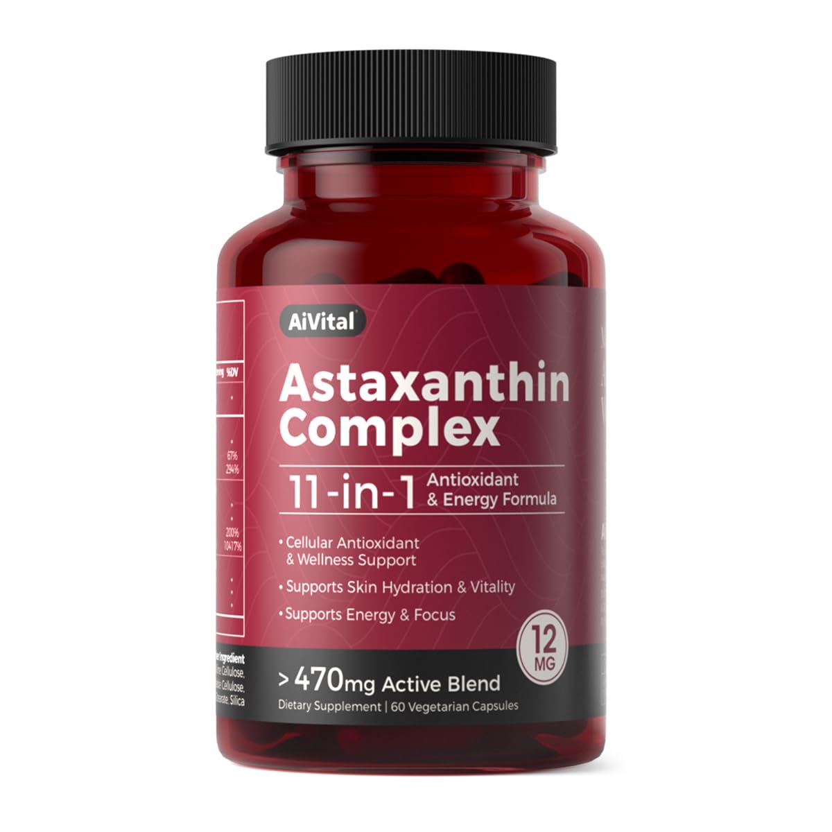AiVital Astaxanthin Complex 12mg 60 Capsules front view