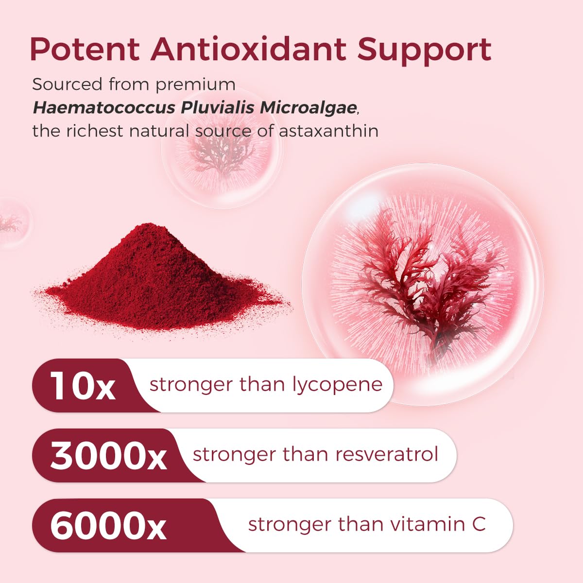 AiVital Astaxanthin Complex capsules on a wooden surface