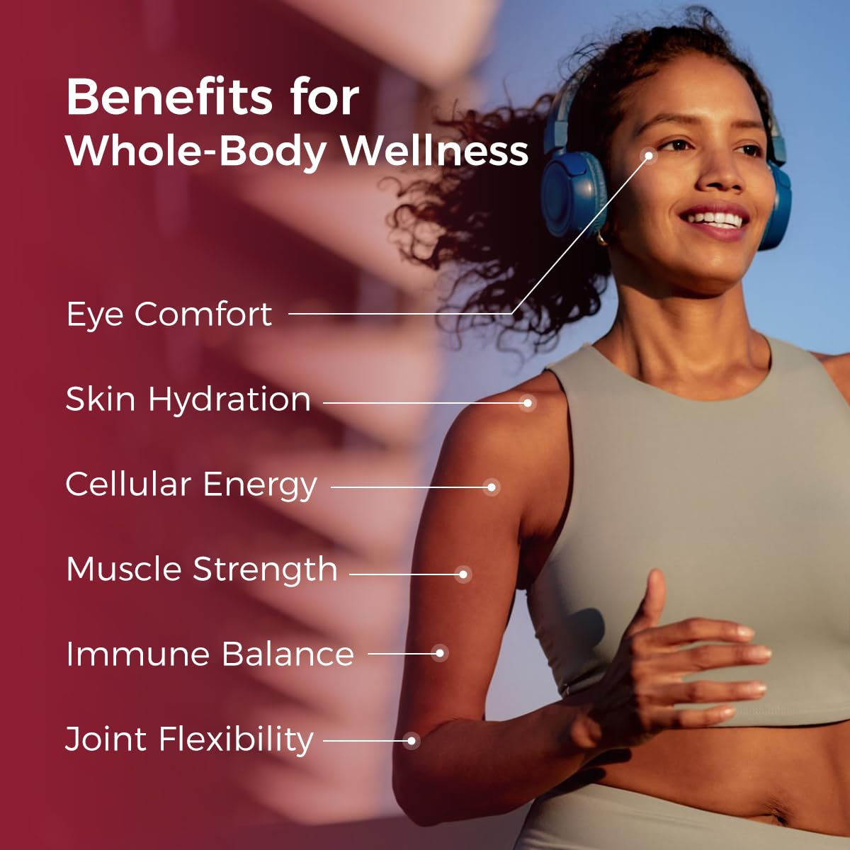 AiVital Astaxanthin Complex lifestyle scene with healthy foods