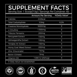 AiVital Creatine Monohydrate Powder side view showing nutritional information