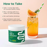 AiVital Prebiotic Supplement 180g mixed in a glass of water