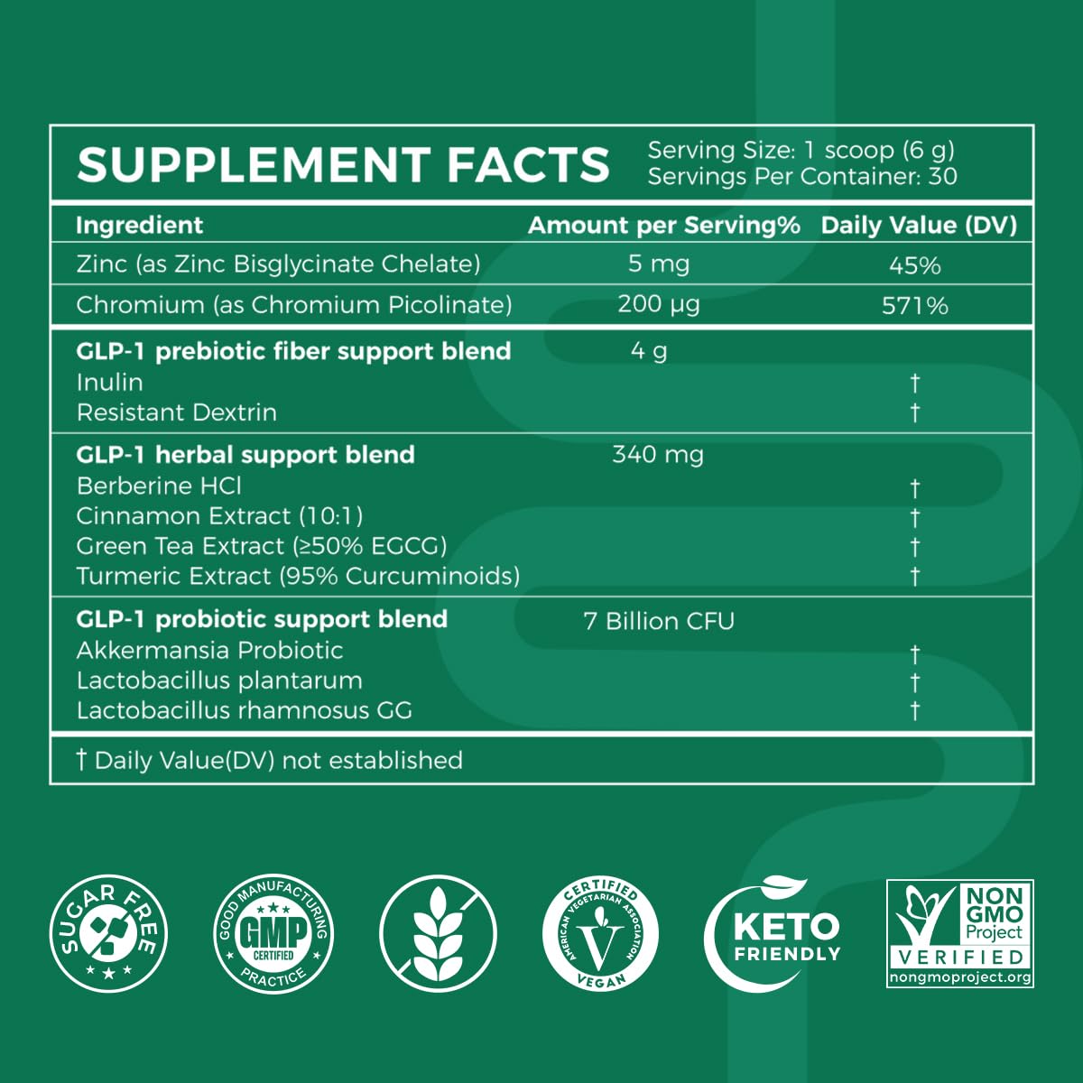 AiVital Prebiotic Supplement 180g side view