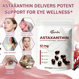 Aiwevon Astaxanthin Softgels 12mg bottle side view