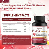 Aiwevon CoQ10 200mg softgels lifestyle scene with fitness items