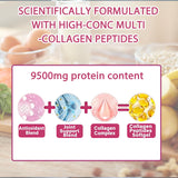 Aiwevon Multi Collagen Peptides Capsules 9500mg on a wooden table