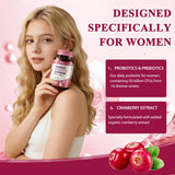 Aiwevon Women’s Probiotic Capsules with a measuring spoon