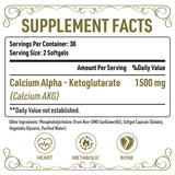 AJAXERRUE Calcium AKG Liposomal Capsules 1500mg bottle side view