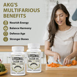 AJAXERRUE Calcium AKG Liposomal Capsules 1500mg in hand