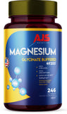 AJS Nutrition Magnesium Glycinate 400mg bottle front view