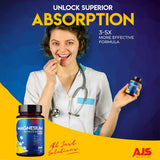 AJS Nutrition Magnesium Glycinate 400mg tablet close-up