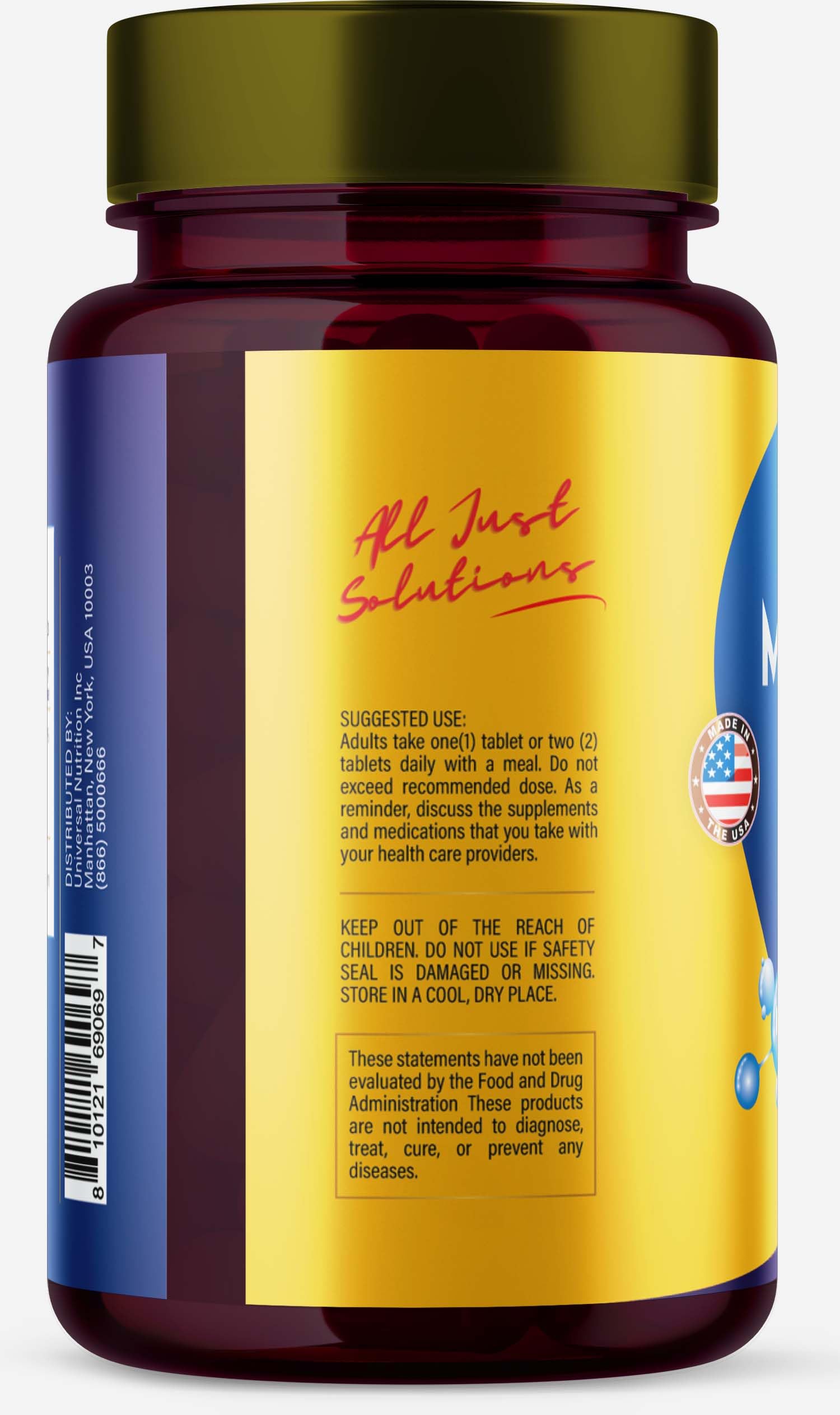 AJS Nutrition Magnesium Glycinate 400mg tablet with measuring spoon