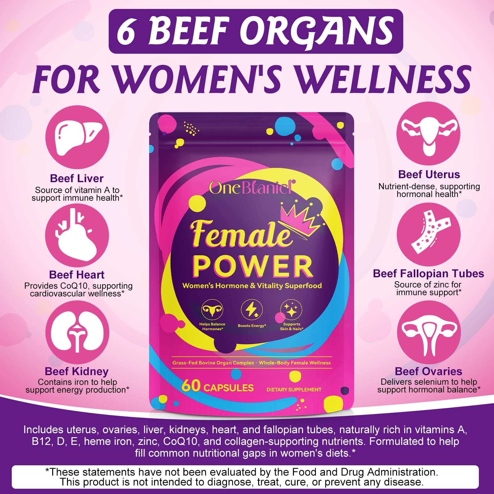 akareni Beef Organ Supplement for Women nutritional information