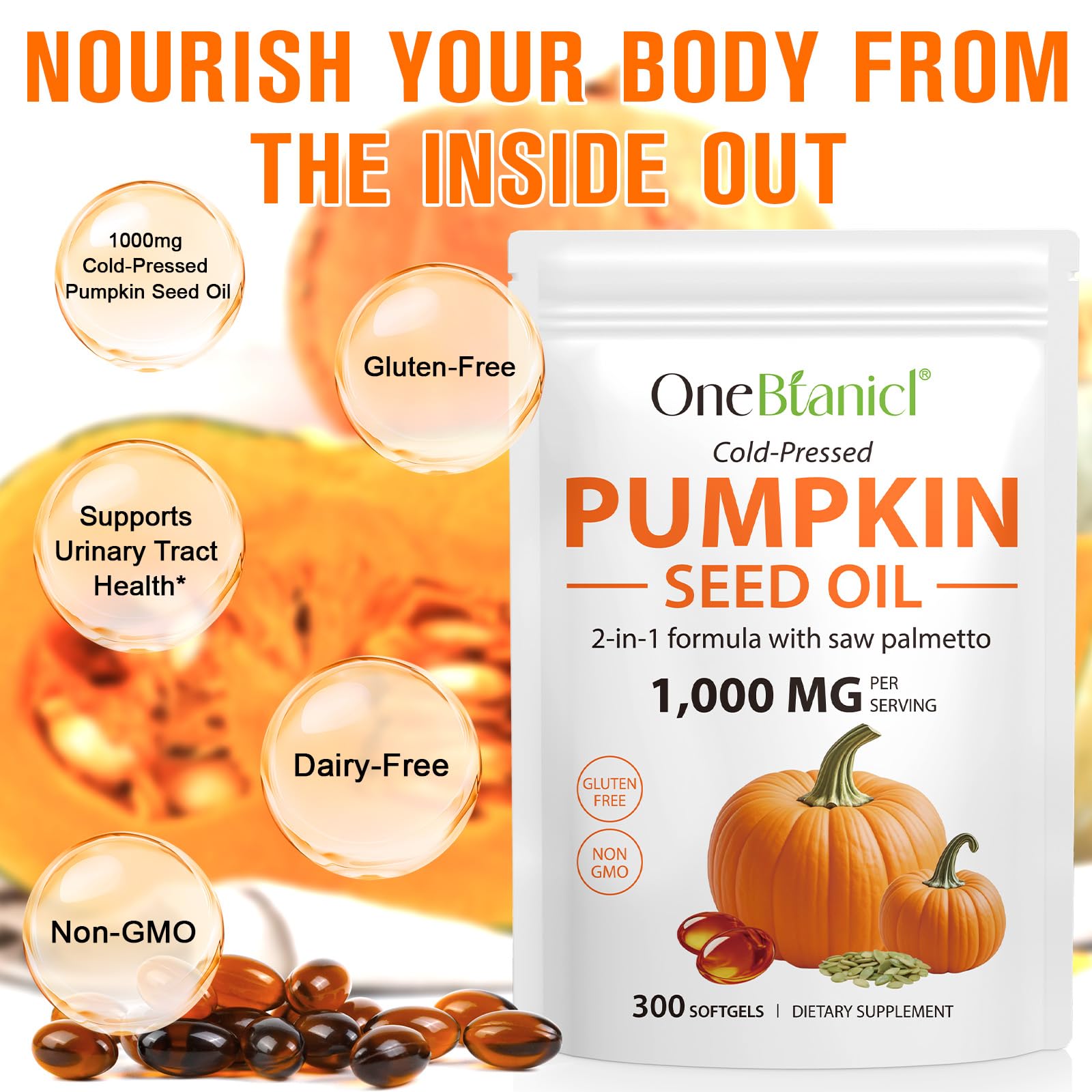 Akeeronn Pumpkin Seed Oil Capsules ingredients list