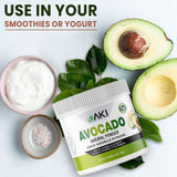 AKI ORGANIC Avocado Powder in a smoothie bowl