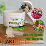 AKI ORGANIC Avocado Powder mixed in yogurt