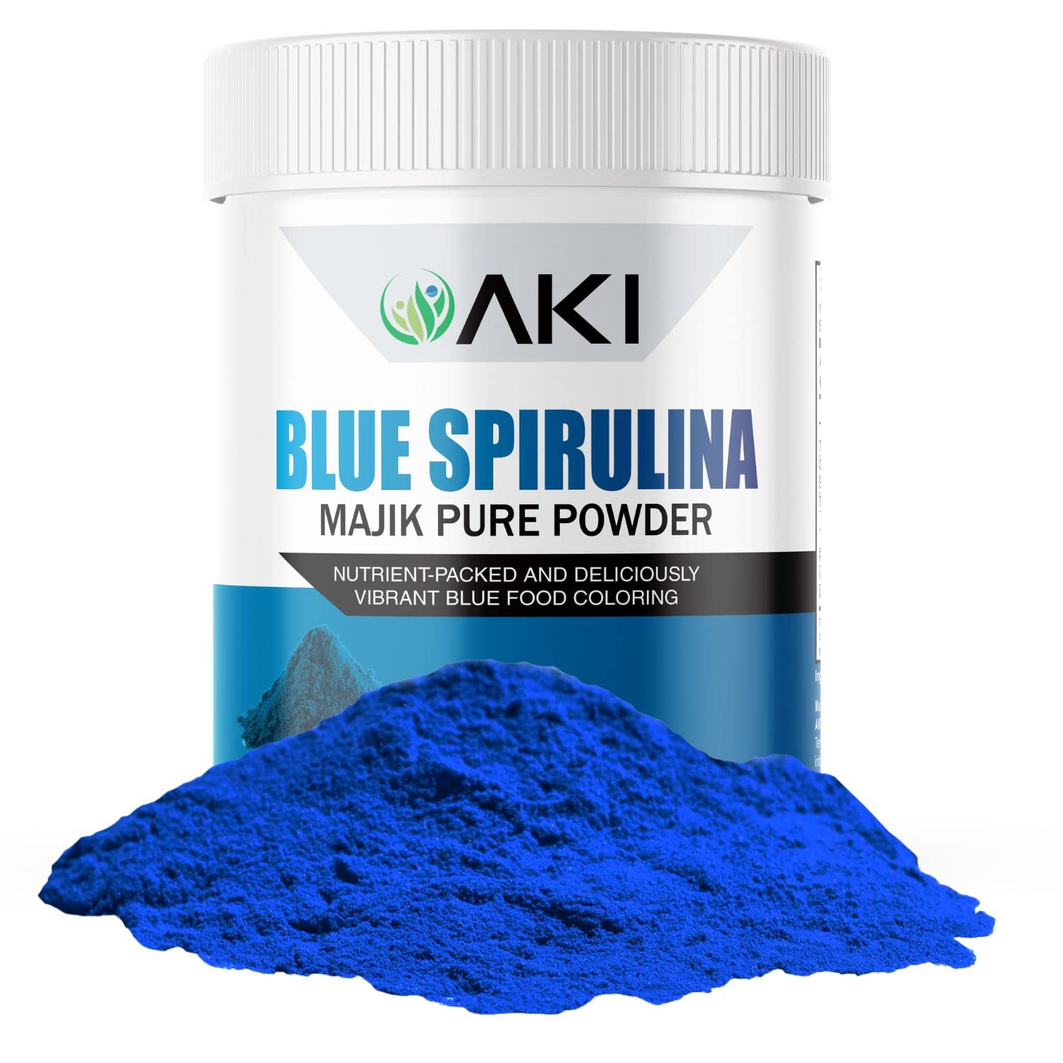 AKI ORGANIC Blue Spirulina Powder 59g front view