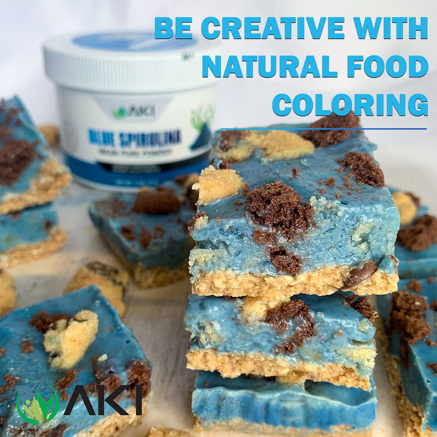 AKI ORGANIC Blue Spirulina Powder 59g packaging