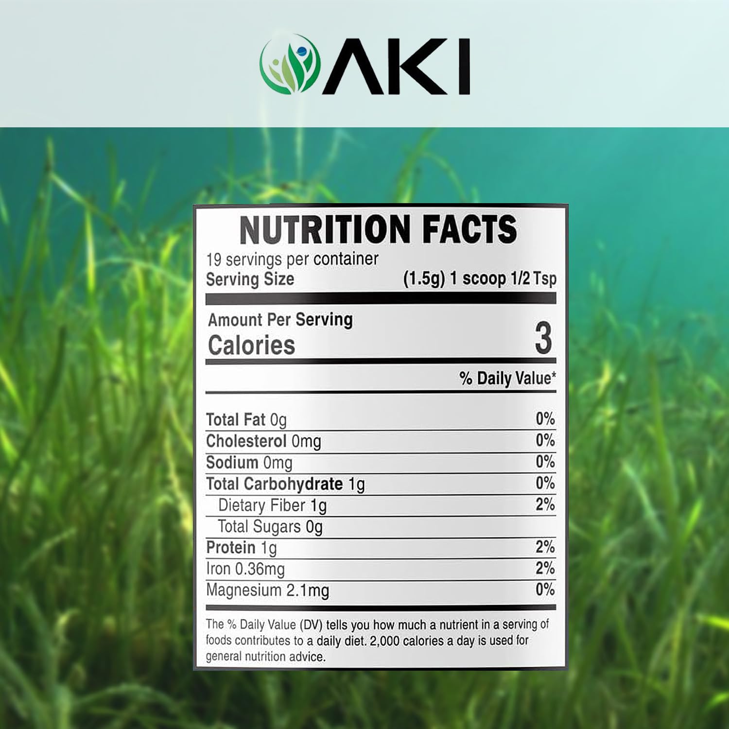 AKI ORGANIC Blue Spirulina Powder in ice cream