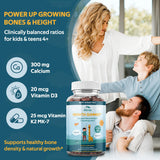 Akros Bone & Height Support Gummies displayed on a wooden surface