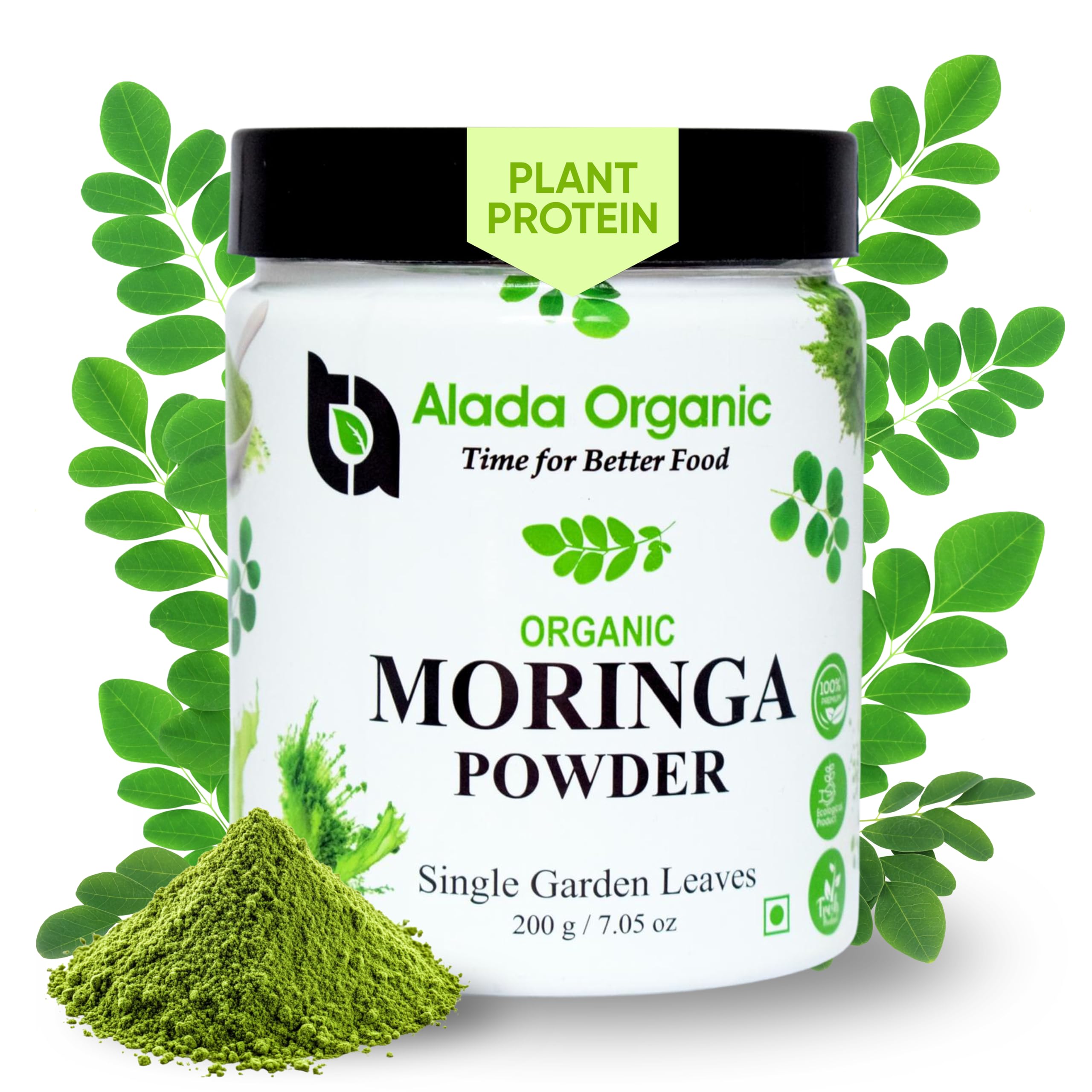 ALADA ORGANIC Moringa Powder 200g front view