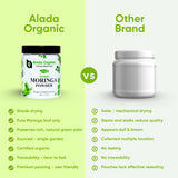 ALADA ORGANIC Moringa Powder on a wooden table