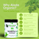 ALADA ORGANIC Moringa Powder packaging side view