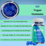 Alafia Naturals NAC Gummies in a hand for size comparison