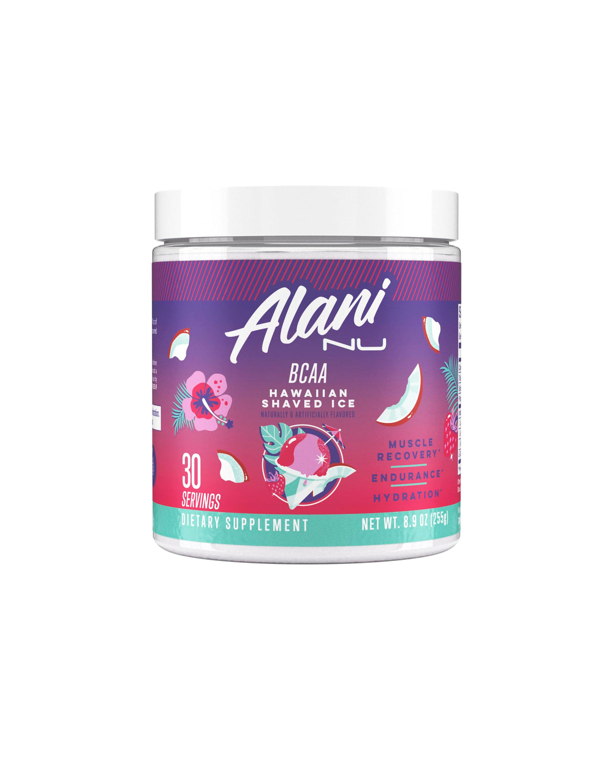 Alani Nu BCAAs 246g front view with packaging