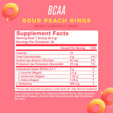 Alani Nu BCAAs 252g side view showing nutritional information