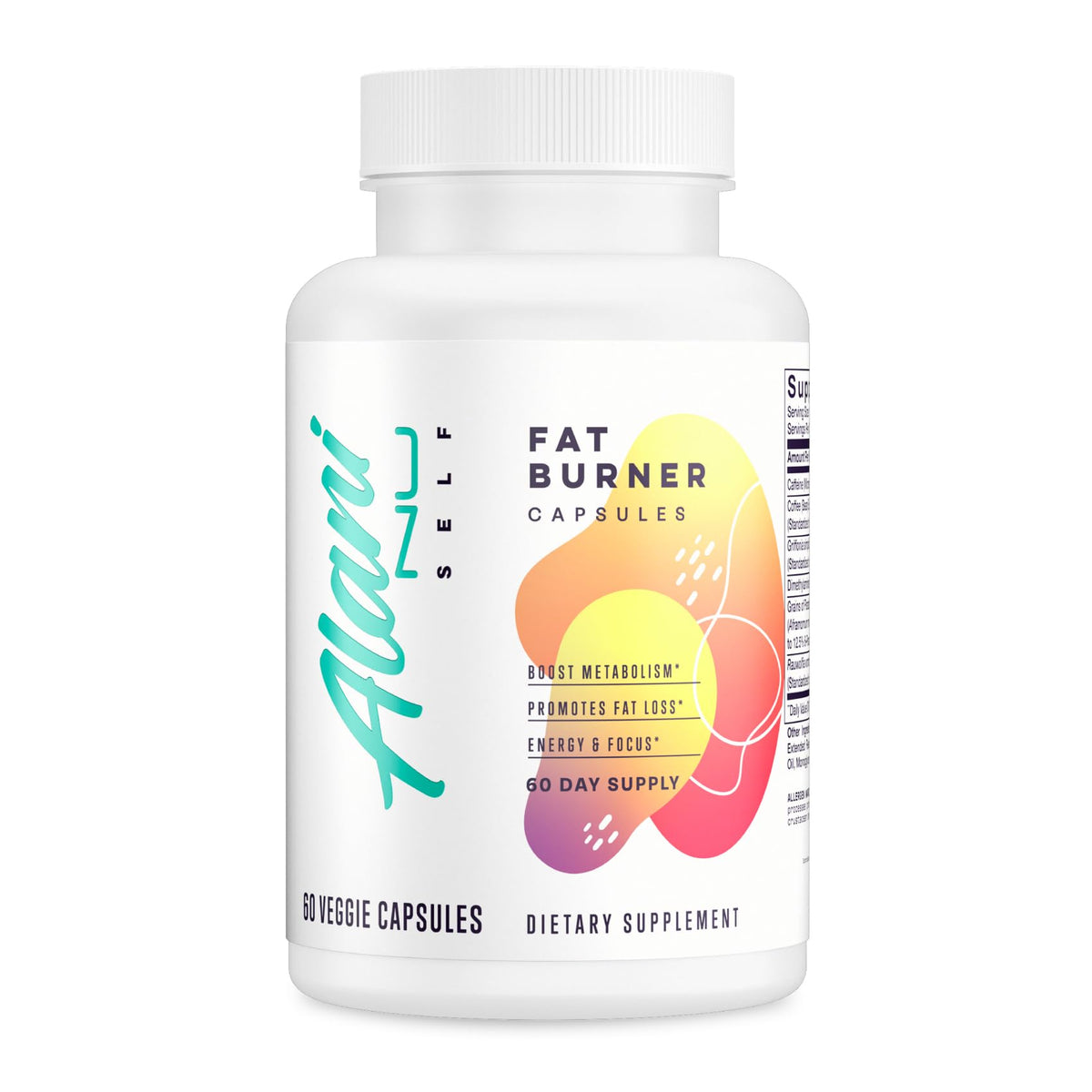 Alani Nu Fat Burner Capsules front view with packaging