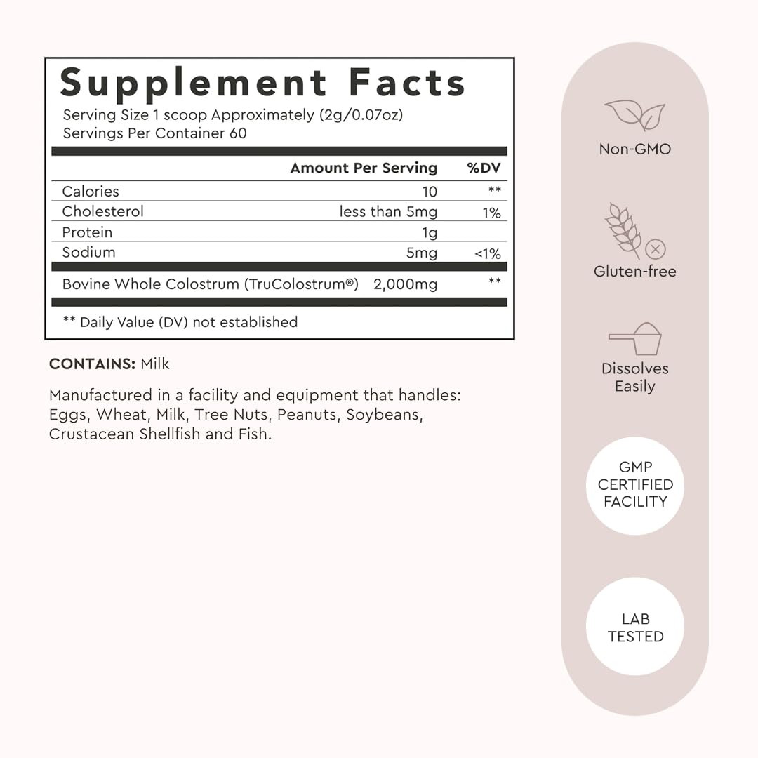 Alaya Naturals Bovine Colostrum Powder close-up of texture