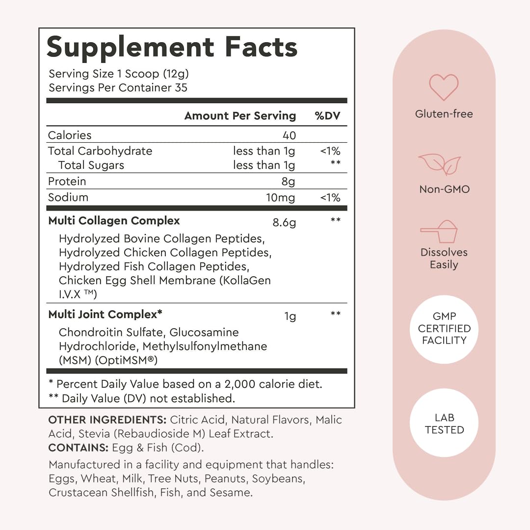 Alaya Naturals Collagen Peptides Powder 419g lifestyle scene with smoothie
