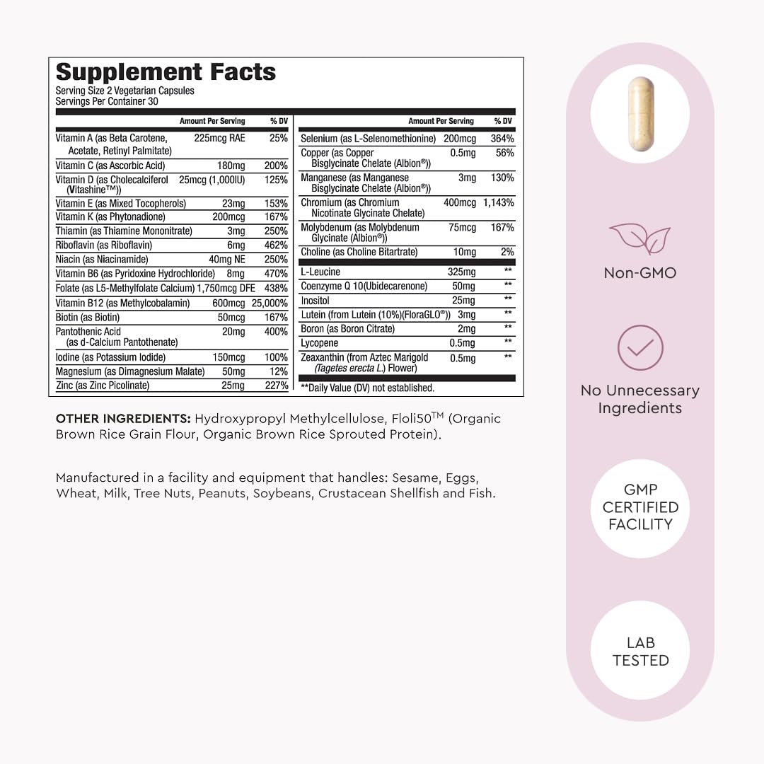 Alaya Naturals Daily Essentials Women's Multivitamin ingredients list