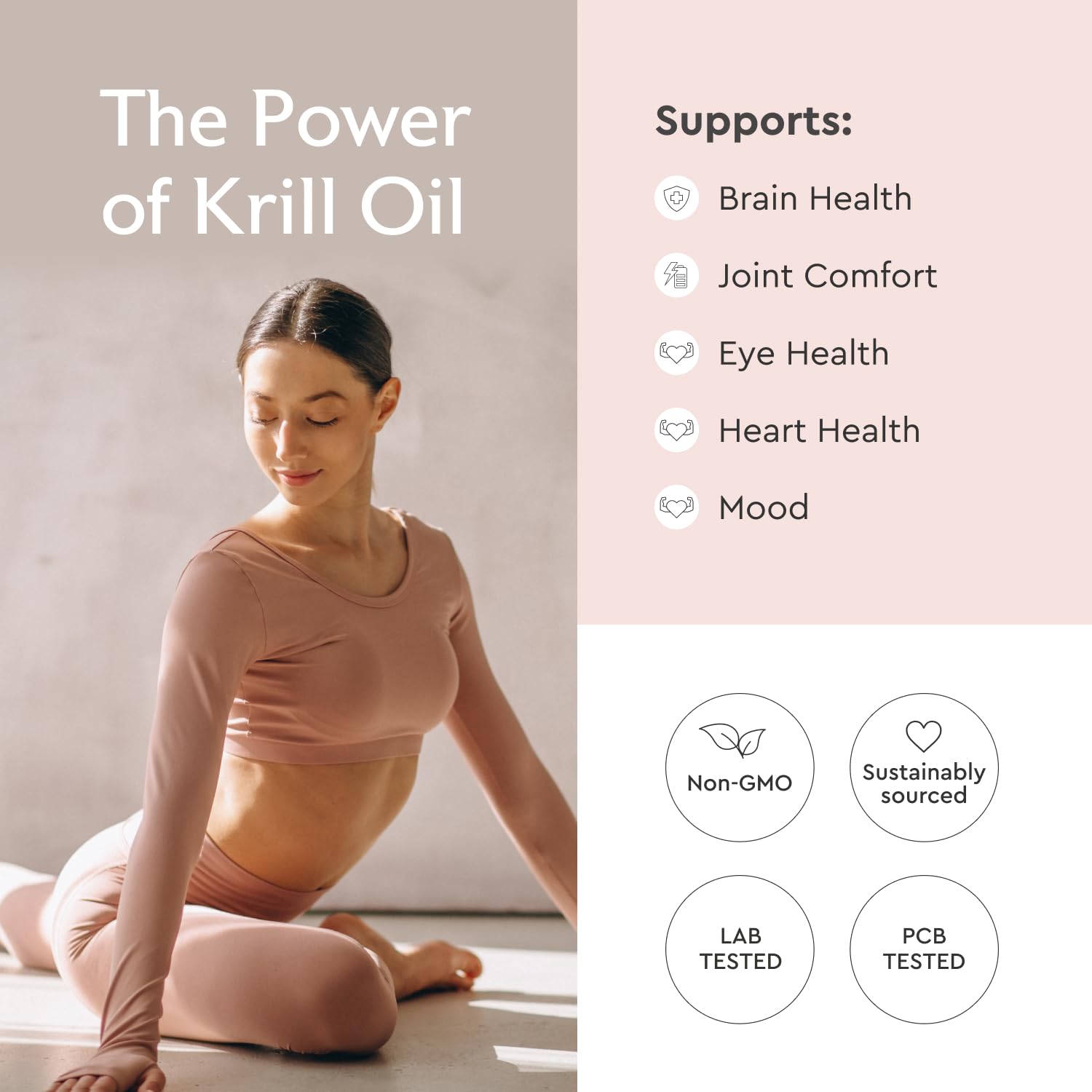 Alaya Naturals Krill Oil Softgels showing the bottle and cap