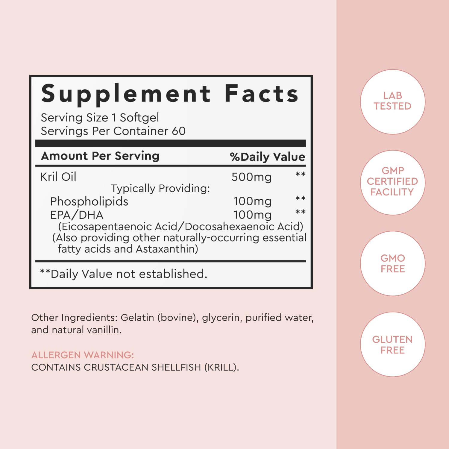 Alaya Naturals Krill Oil Softgels showing the softgel texture