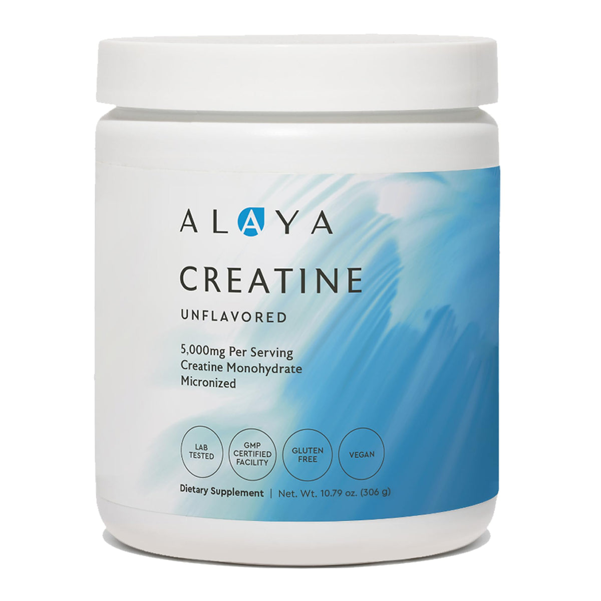 Alaya Naturals Micronized Creatine Monohydrate 372g front view