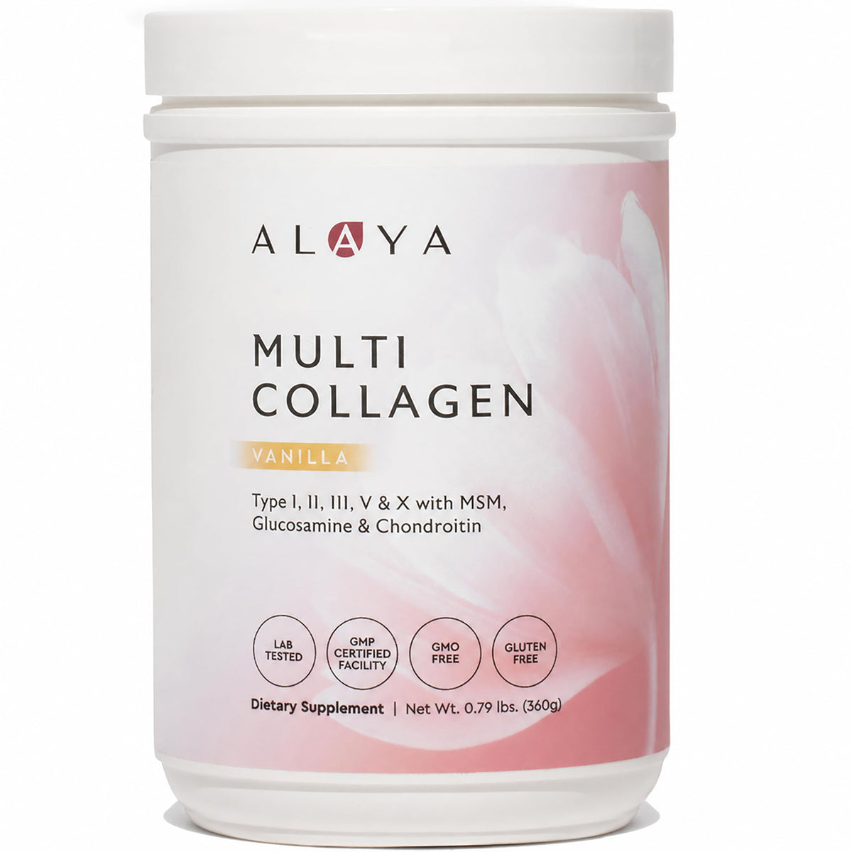 Alaya Naturals Multi Collagen Peptides Powder 360g front view
