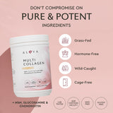 Alaya Naturals Multi Collagen Peptides Powder packaging side view