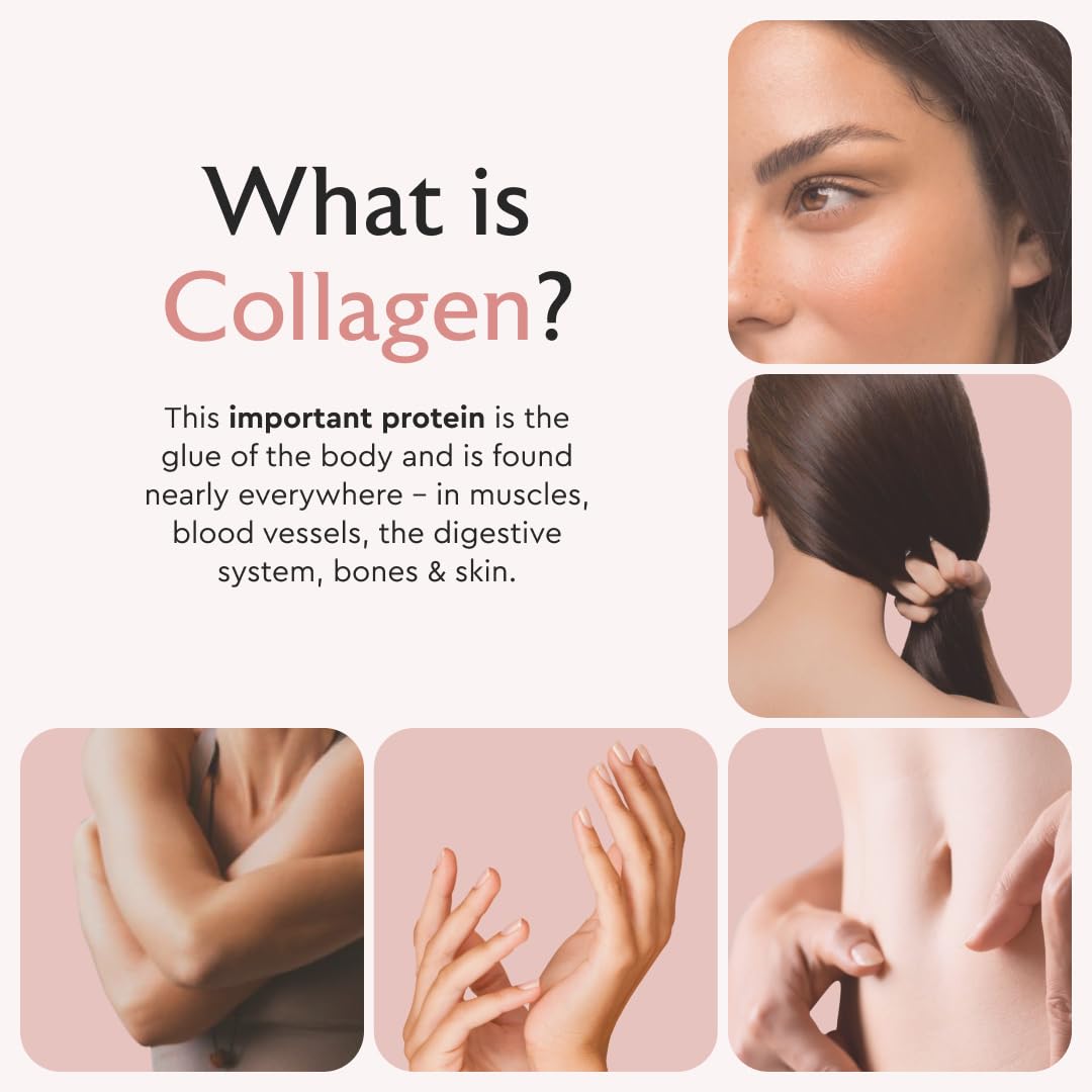 Alaya Naturals Multi-Source Collagen Capsules with a measuring spoon