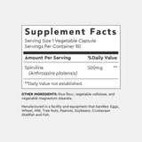Alaya Naturals Spirulina Capsules packaging details