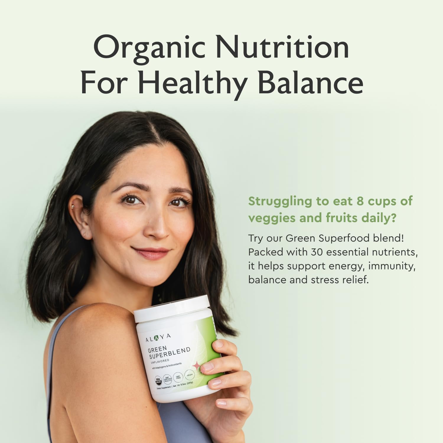 Alaya Naturals Supergreens Powder ingredients list