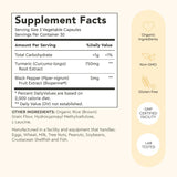 Alaya Naturals Turmeric Supplement with black pepper detail
